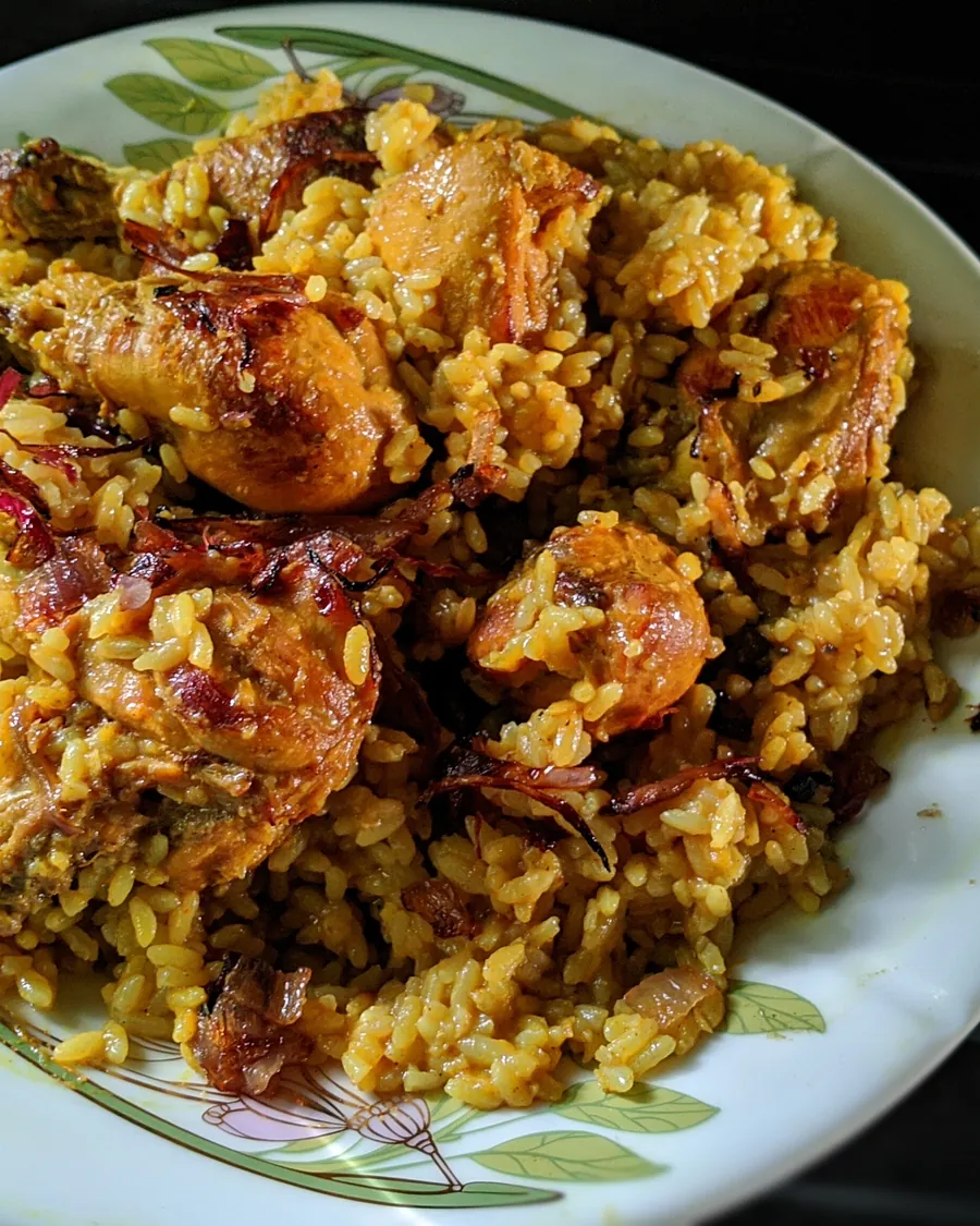 Bhuna khichuri served with beef