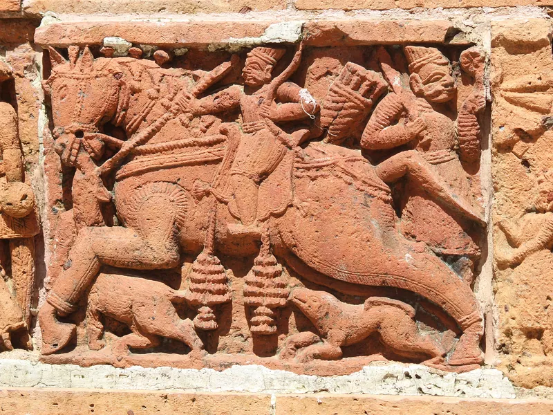 Terracotta relief from a temple in Dinajpur